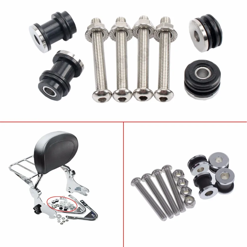 Backrest Sissy Bar Detachable Docking Hardware Kit for Harley 883 1200
