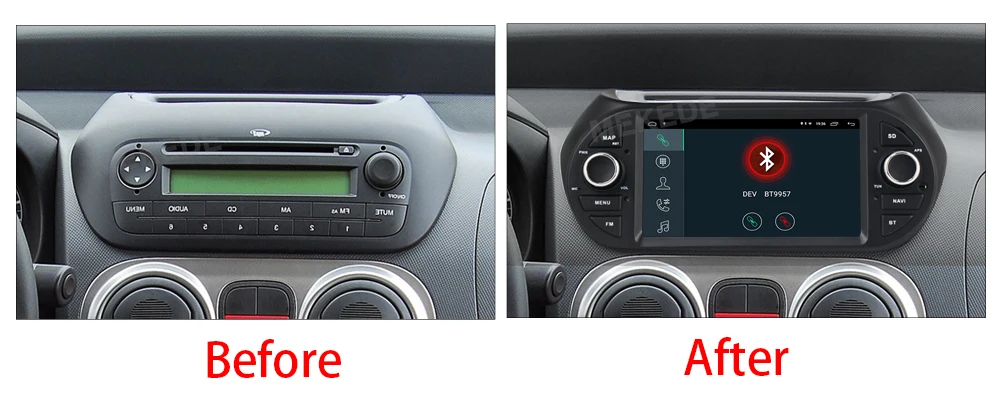 Cheap 7"  Android 9.1 2+32G Car Stereo For Fiat Fiorino Qubo Citroen Nemo Peugeot Bipper Auto Radio FM GPS Navigation WiFi No DVD 5