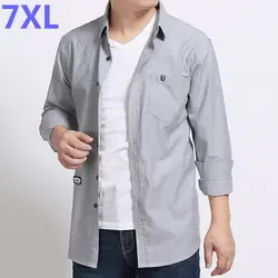 Высокое качество плюс размер 9XL 8XL 7XL 6XL 2018 мужские рабочие рубашки Брендовые с длинным рукавом мужские платья рубашки повседневные