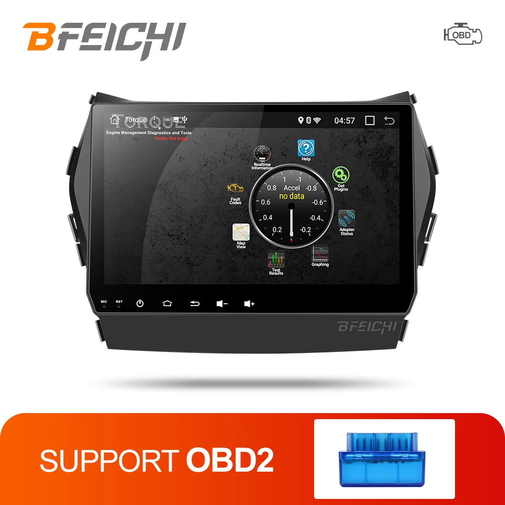 Bfeichi 9 дюймов android 7 1 din автомобильный dvd проигрыватель с gps для hyundai IX45 Santa fe 2013