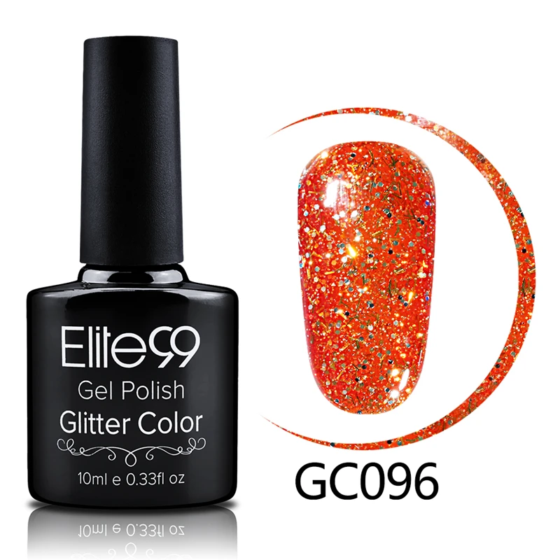 Elite99 10mlBling Блестящий Гель-лак для ногтей легкий замачиваемый Алмазный Гель-лак для ногтей отверждение Светодиодная лампа машина длительный лак для ногтей - Цвет: R-GC096
