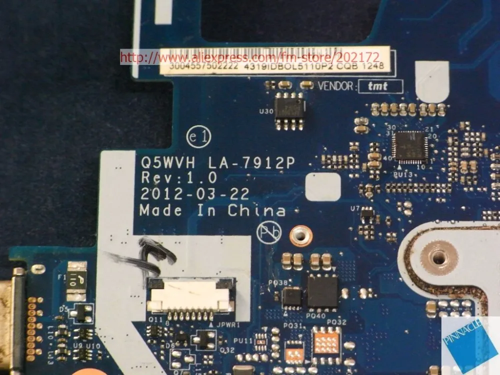 Motherboard para Acer Aspire Q5wtc L51 E1-531 Nbc1f11001 E1-531g La-7912p - Imagem 3