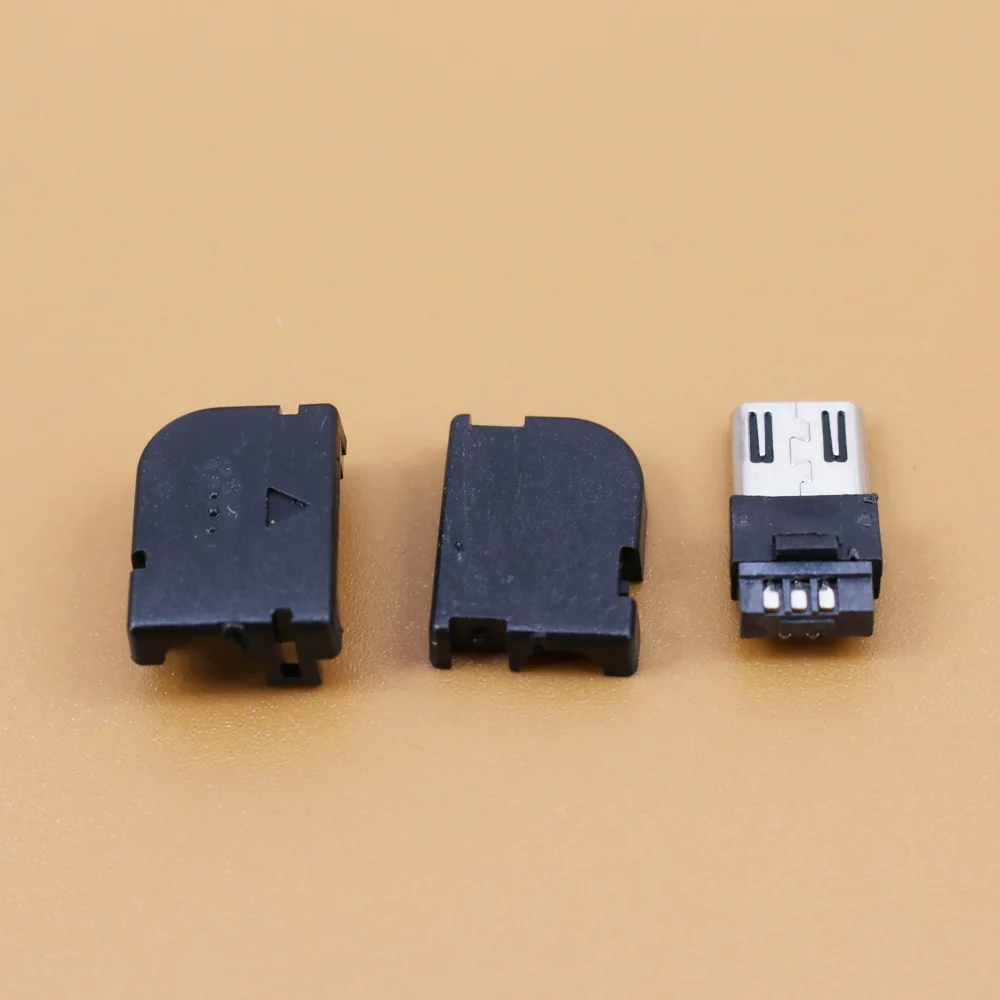 Микро USB 3 в 1 90 градусов штекер разъема DIY сварной проволоки припоя тип провода