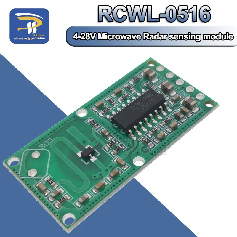 RCWL-0516 RCWL 0516 микроволновый радар Датчик человеческого тела Датчик Модуль индукционного переключателя выход 3,3 В для Arduino Diy
