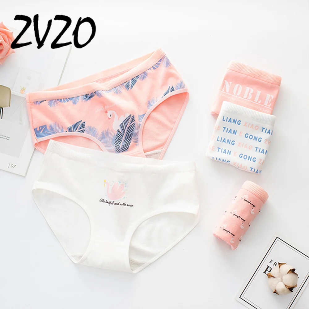 

Panties for women cotton Flamingo pattern print cute underwear gril briefs cartoon lingerie woman underpants female panty 2019