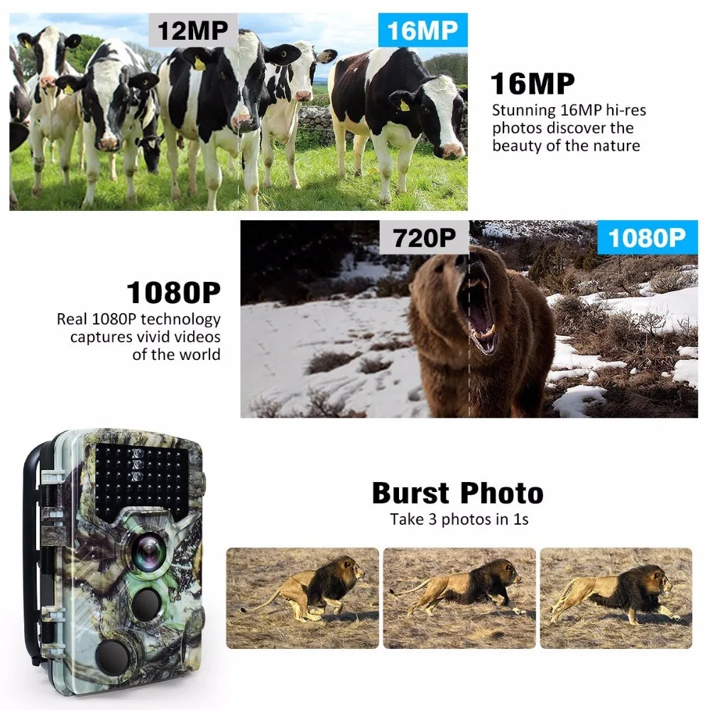 Térmicos para a Caça Câmera de Detecção Foto-armadilha Visão Noturna Lcd Imagers Selvagem Câmera Armadilhas Foto 1080 p 46 Infravermelha Ip56 16mp 2.4 7 Cheap Câmeras de caça