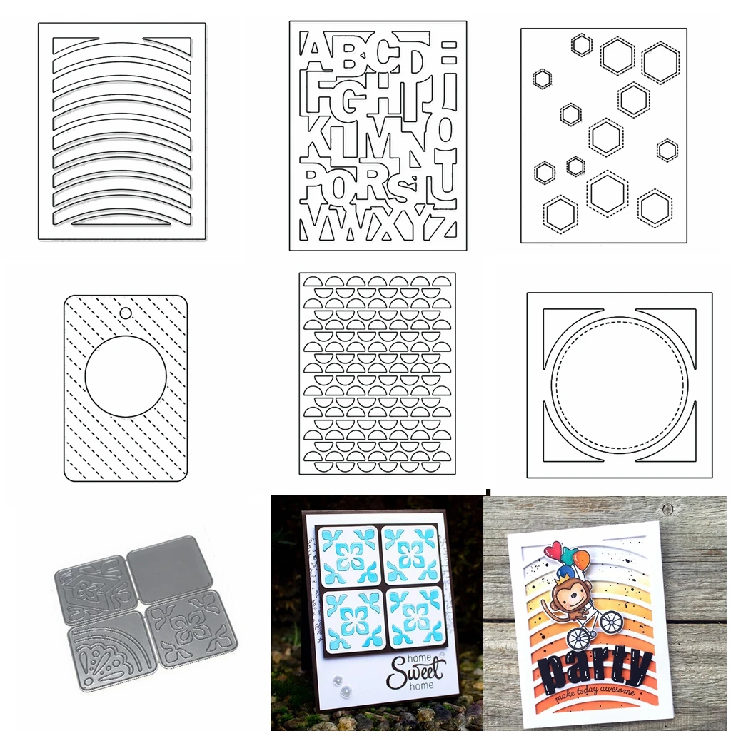 

Square Irregular Frame Metal Cutting Dies Stencil For Scrapbooking Embossing DIY Paper Card album Handcrafts Templates 2019