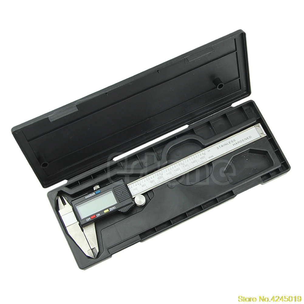 

High quality 6" Inch 150mm Electronic LCD Digital Vernier Caliper Gauge Ruler Stainless Steel