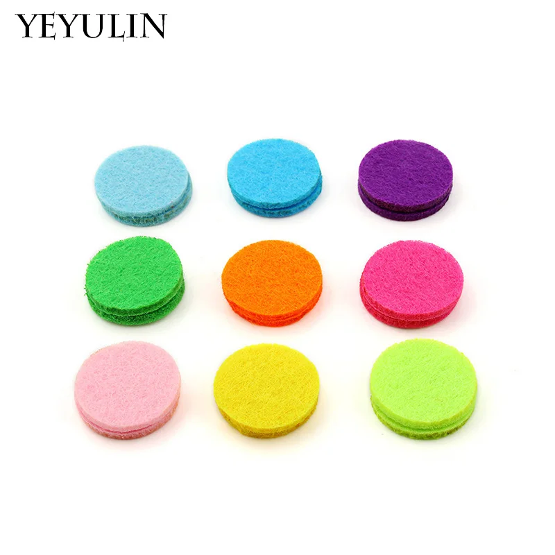 Buy 100pcs DIY 24 30mm Colorful Round Felt fabric Pads