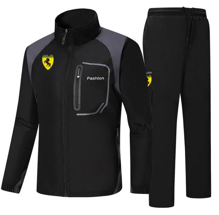 Men Jogging Track TrackSuit Sport Track Jacket Coat Top Suit Set Trousers Pants Sweats suits Sports Wear Sweatshirt