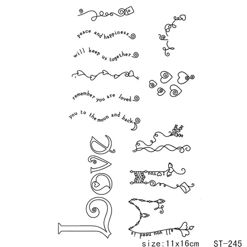 

Love words Transparent Silicone Stamp/Seal for DIY Scrapbooking/Photo Album Decorative Card Making Clear Stamps Supplies