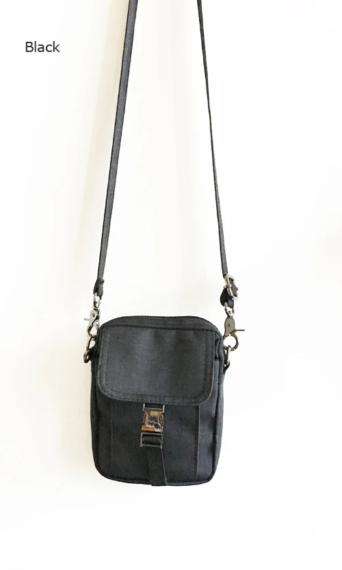 YIFANGZHE Премиум nylonкроссбоди сумка для телефона, маленькая сумка для хранения телефона, сумка через плечо с плечевым ремнем для мужчин/женщин - Цвет: Black