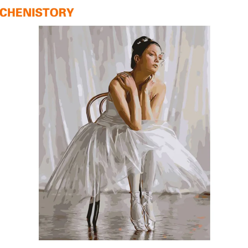 

CHENISTORY Ballet Dancer Acrylic Picture Diy Painting By Numbers Kits Figure Painting On Canvas Unique Gift For Wall Art Picture