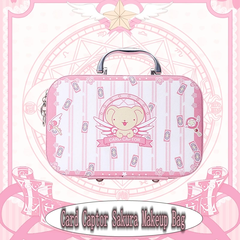 

Anime Card Captor Sakura Kinomoto Sakura Cerberus Cosplay Collection Makeup Bag Cosmetic Beauty Bag Pink Cute Lolita Girl Gift