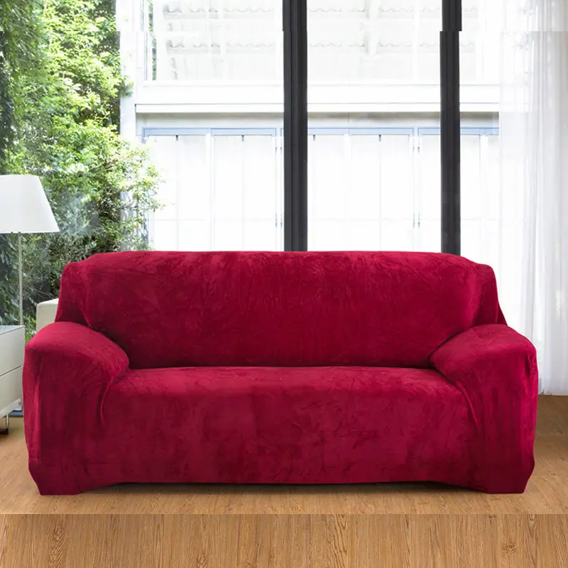 Эластичные Плюшевые Чехлы для дивана для гостиной, диванные полотенца, Нескользящие, сохраняющие тепло, чехлы для дивана, чехлы для дивана - Цвет: colour13