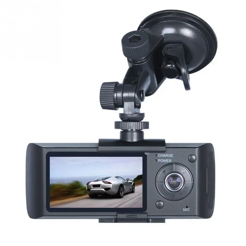Cámara de coche DVR R300 con GPS y Sensor 3D G LCD X3000, videocámara, grabación de ciclo, Zoom Digital, cámara de salpicadero, lente Dual dfdf ► Foto 2/6