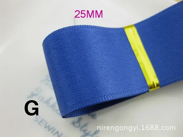 New 25mm Matte Riband Double Face satin ribbons DIY hair accessories bowknot materials Polyester Ribbons 5Mlot_19