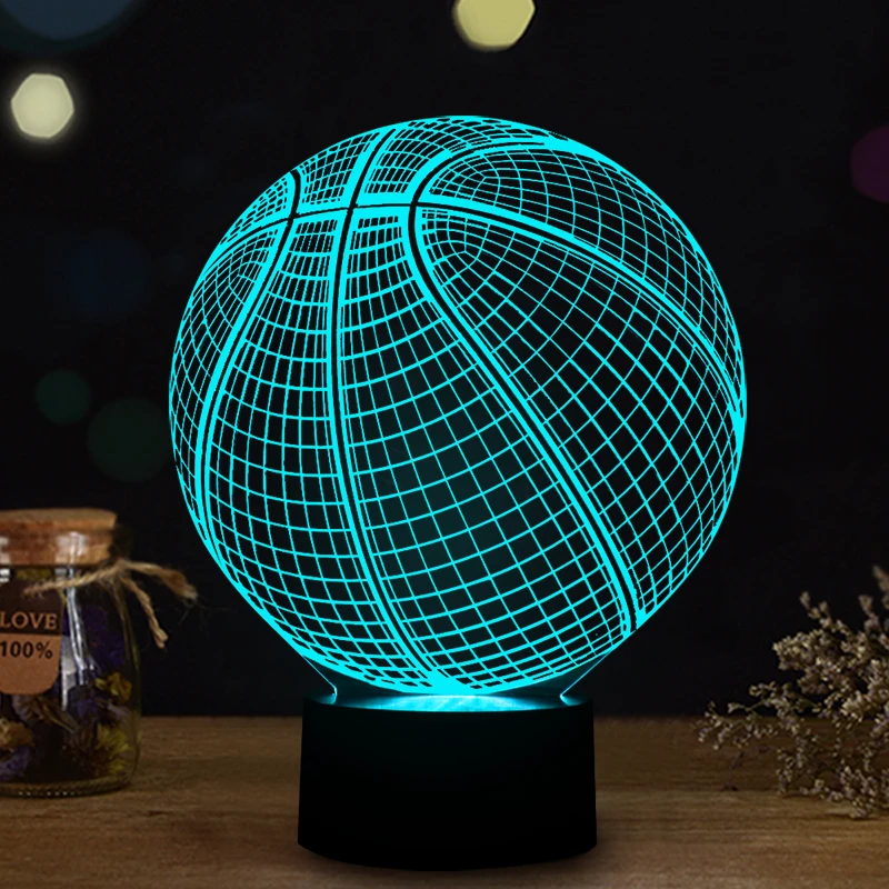 3D LED Illusion Lamp Basketball Shape LED Art Sculpture Night Lights 7  Colors USB Desk Lamp as Home Decoration & Gifts|night light|3d led  illusionled illusion - AliExpress