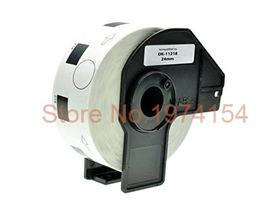 Rolls Brother Compatible Dk-11218 Label Ql570 Dk-1218 Adhesive Sticker Mm Round Etiketten Label - Printer Ribbons - AliExpress