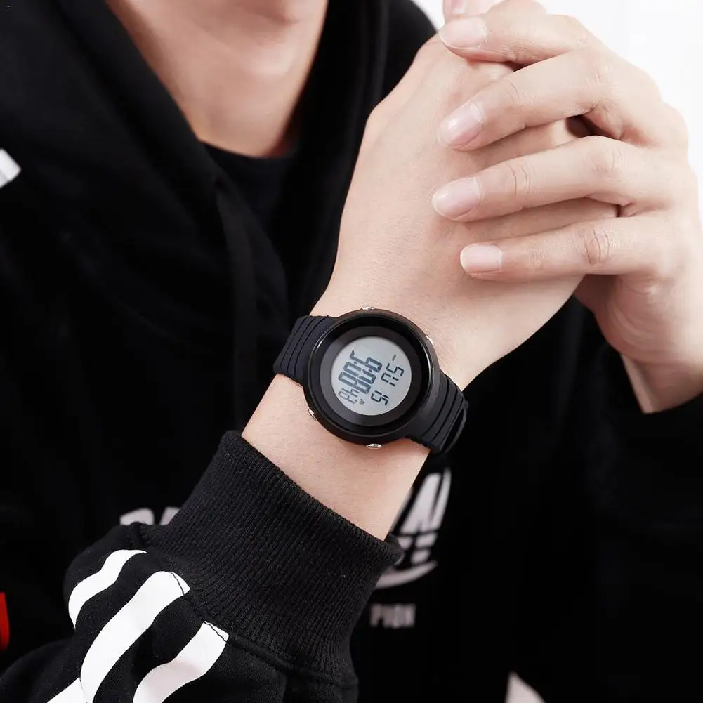 Sport Watch Single Display Luminous Fashionable Sports Electronic Watch Multi-Function Silicone Belt Watch reloj digital mujer