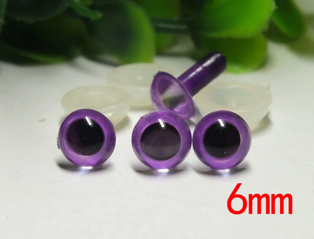 Бесплатная доставка! 6 мм Фиолетовый Кристалл Защитные глаза 100 шт|crystal yellow|eye