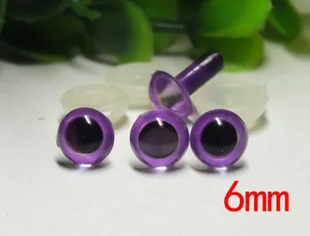 

free shipping!!! 6mm purple color Crystal safety eyes -100pcs