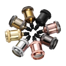 1 шт Винтаж Эдисон лампа базы кулон ретро декоративная алюминиевая с керамической лампы Глава E27 лампы держатель свет розетка