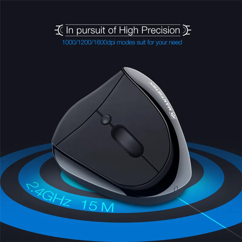 

PC 2.4G Vertical Healthy Ergonomic Mouse Wireless Mouse Gamer Gaming Optical 6 Buttons 3 DPI 1000/1200/1600 DPI Mice For Laptop