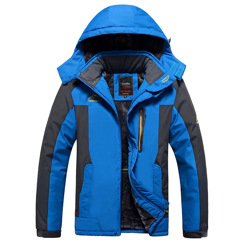 Зимняя флисовая военная куртка Мужская ветрозащитная водонепроницаемая куртка с капюшоном парка Hombre размера плюс 9XL толстый теплый плащ пальто