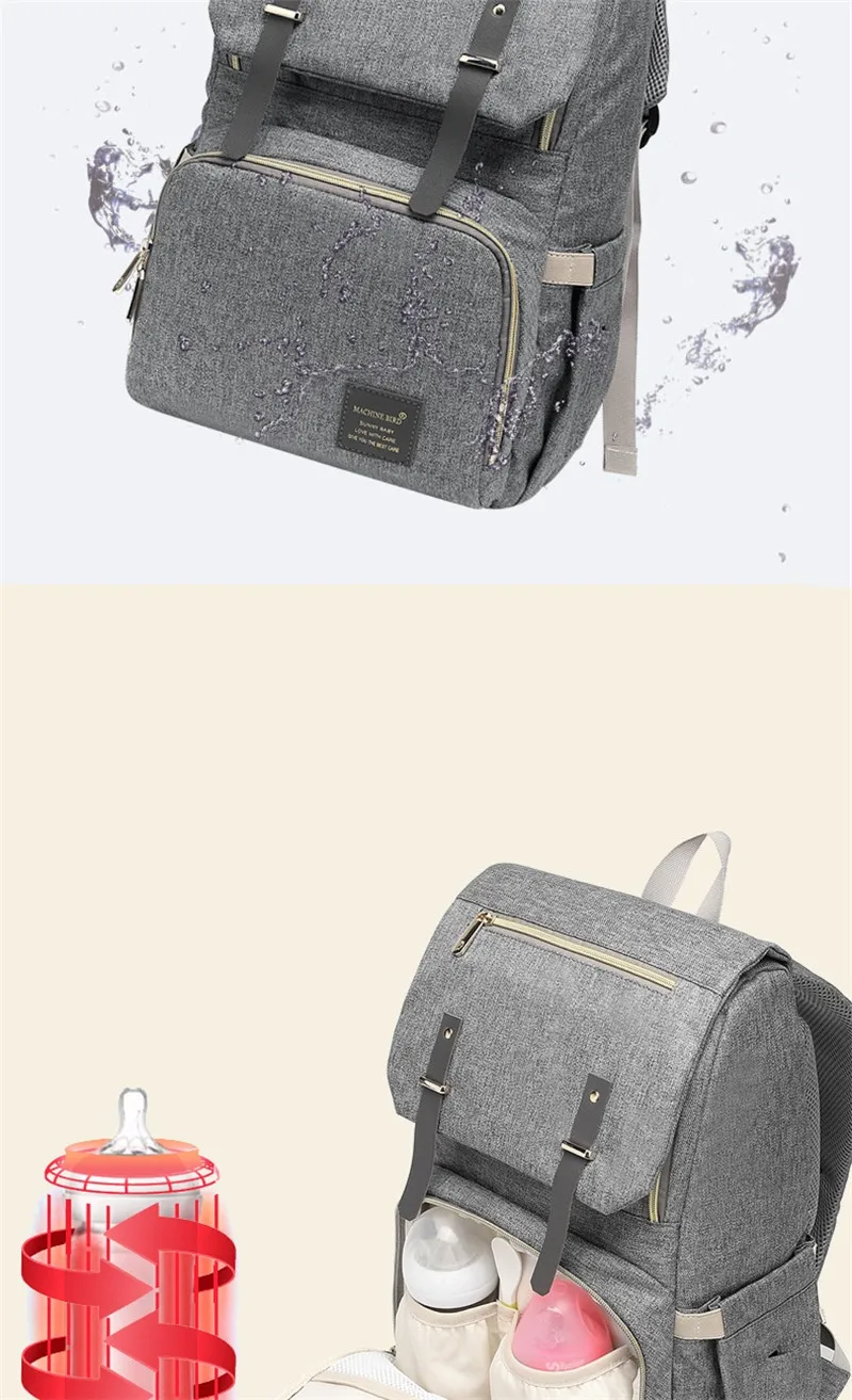 Korean Style Baby Diaper Changing Bags Mother&Kids Out Travel Milk Bottle Bag Multifunctional Large Capacity Mother Backpack 10