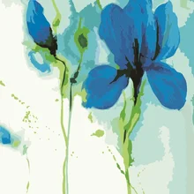 Выполненные картина на стене Лен живописи по номерам абстрактная живопись маслом уникальный подарок краска по номерам красивый цветок