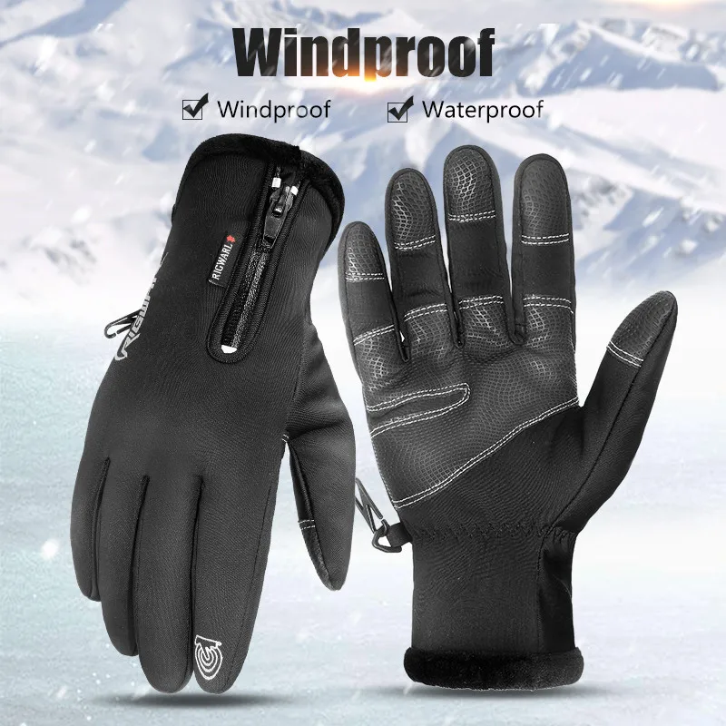 RIGWARL Motorcycle Gloves Gant Moto Gloves Winter Thermal Fleece Lined Winter Waterproof Touch