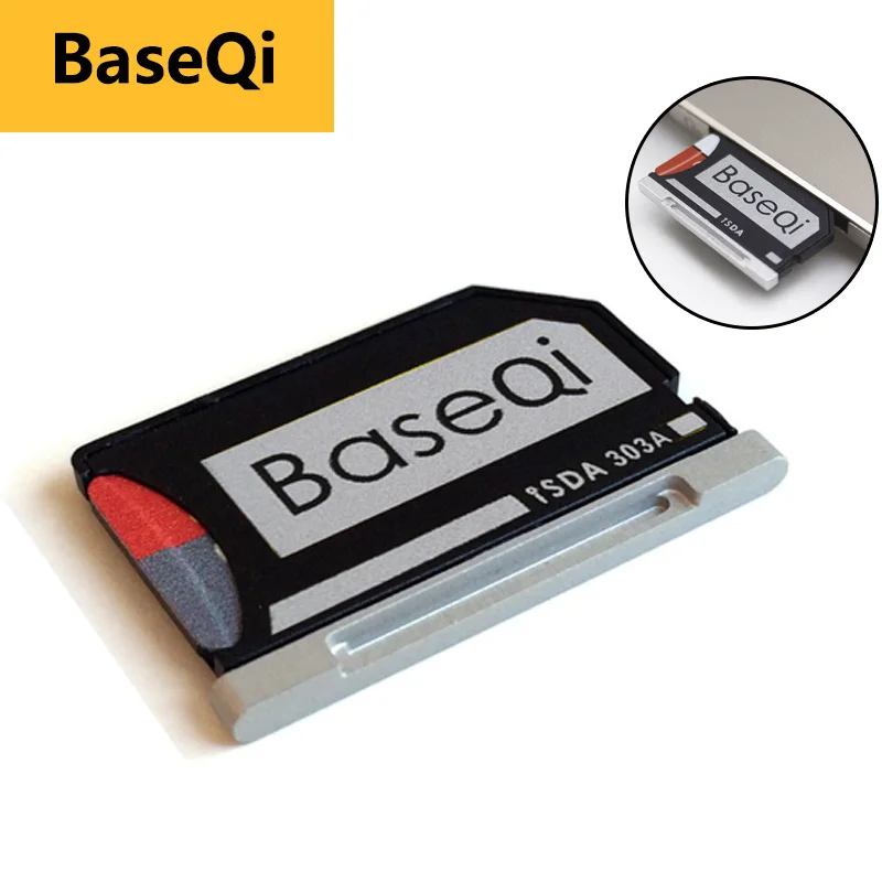 BaseQi Micro SD кард ридер компактный алюминиевый флеш адаптер для Macbook Pro Retina