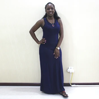 

Dashiki African Dresses For Women Fashion Sleeveless Garment Casual Long Dress