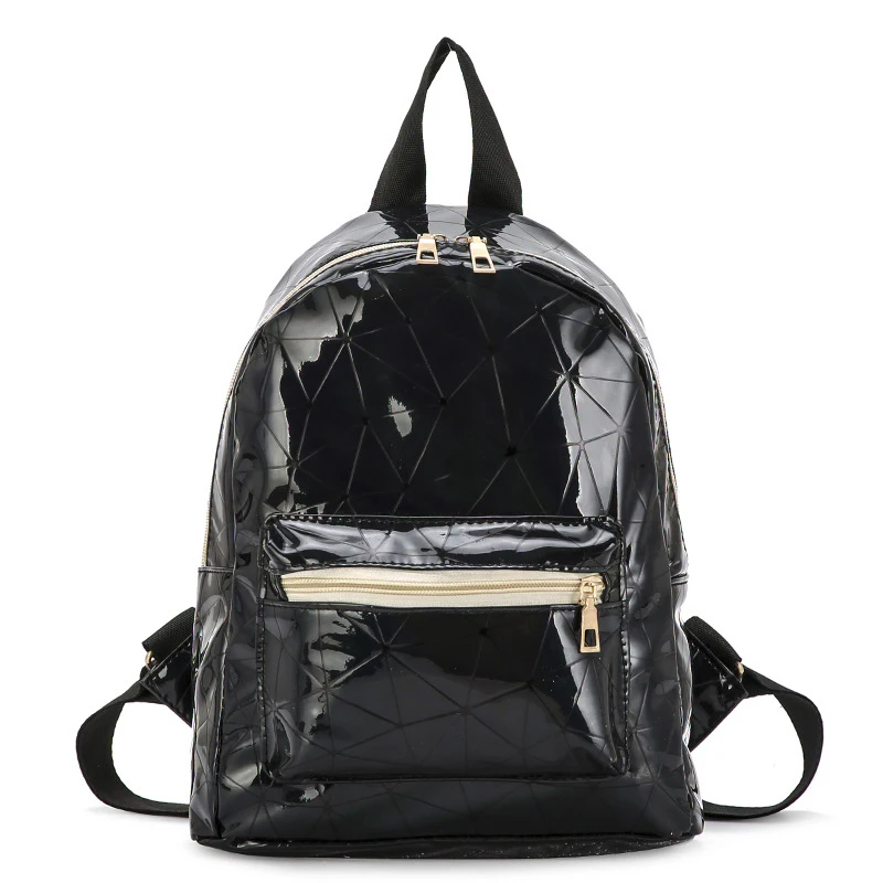 

Women Backpack Luminous Geometric Plaid Sequin Female Backpacks For Teenage Girls Bag pack Drawstring Bag Holographic Backpack