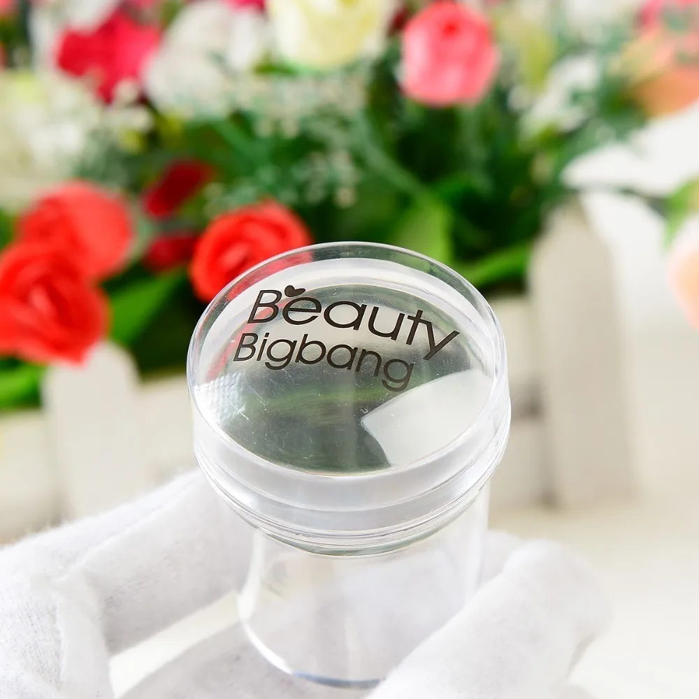 Beautybigbang 4 см прозрачный дизайн ногтей желе штамп + скребок для DIY Белый Желе