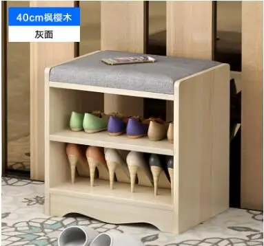 Современный Твердый Деревянный шкафчик для обуви гостиная обувные полки ящик для хранения, содержащий стул самостоятельно стоящий pu Кожаная подушка - Цвет: A1