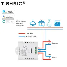 TISHRIC eWelink умный включатель светодиодной лампочки Wifi Пульт дистанционного управления таймер умный дом автоматизация Google Home Alexa 10A/16A 220 V