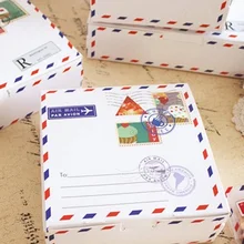 Лидер продаж 14*14*5 см 10 шт. конверт дорожный дизайн бумажная коробка для хранения печенья конфет коробки Подарочная упаковка Свадьба Рождество использование