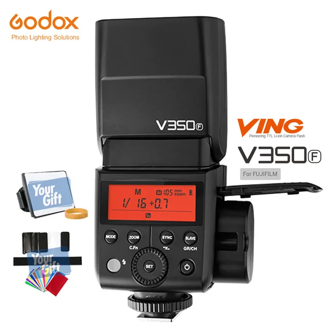 Godox V350F 2 4G Беспроводная вспышка Speedlite TTL 1/8000s HSS Master/Slave для камеры FULIFILM GFX50S X-Pro2 T20 И т.