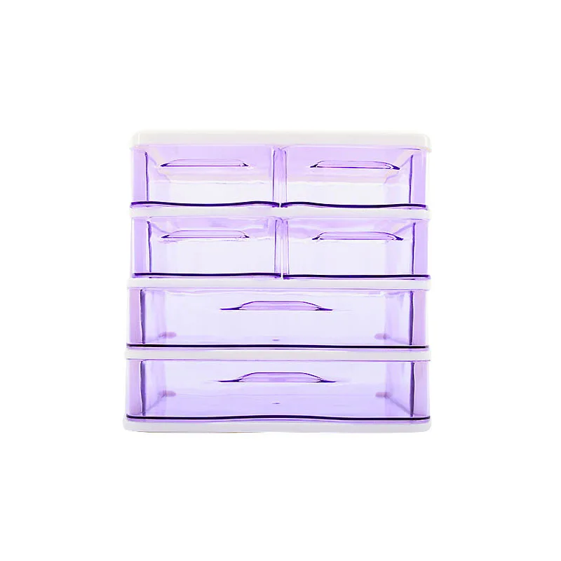 Креативная коробка для хранения, пластиковая многослойная коробка для хранения косметики, Настольный ящик, отделочная коробка, маленькая косметическая коробка LU10261656 - Цвет: purple