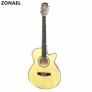 

ZONAEL Hot 40 Inch High Quality Acoustic Guitar Rosewood Fingerboard Guitarra With 6 Strings Ultra Thin Bucket Body Folk Guitar