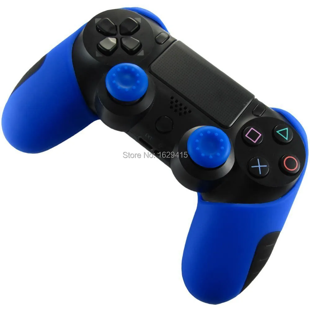 IVYUEEN, 12 цветов, для Playstation Dualshock 4, PS4 PRO, тонкий контроллер, силиконовый, толстый, половинный чехол+ 2 ручки для большого пальца