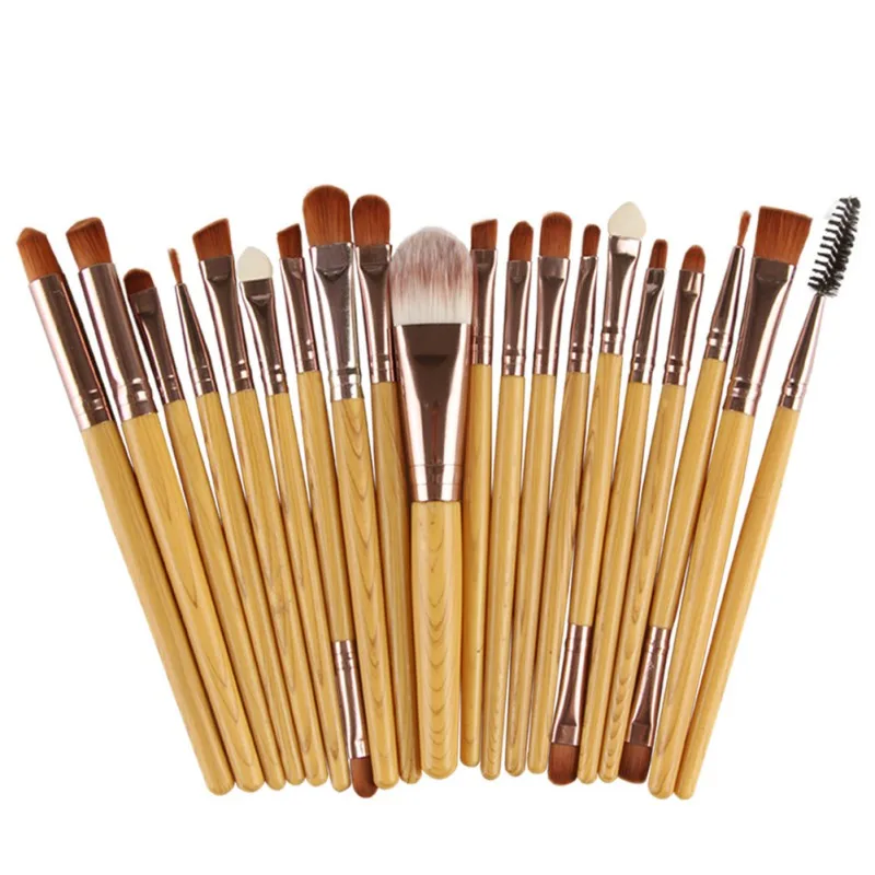 

N2017 20 pcs Wool Make Up Brush Set for Women Beauty Makeup Brush Set tools Make-up Toiletry Kit