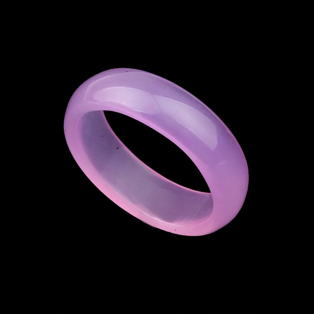 YYW кольца для пончиков из натуральной Агаты, ювелирные изделия, обручальные кольца для мужчин и женщин, рождественские подарки, ювелирные изделия, кольца из натурального камня - Цвет основного камня: pink