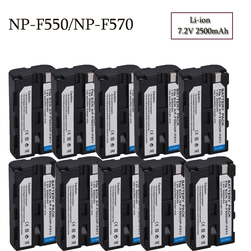 Wholesale 7.2V 2500mAh NP-F550 Camera Battery For Sony NP-F330 NP-F530 NP-F570 NP-F730 NP-F750 Hi-8 GV-D200 D800 TRV81 SC55 L10 |