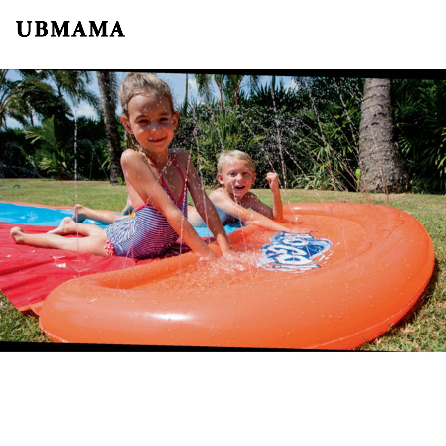 Outdoor non olet 3 person inflatable slide large wear-resisting lawn surfboards inflat toy for child swimming pool accessories