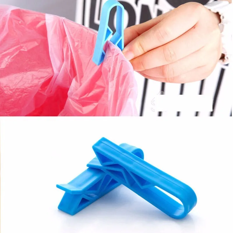 4pcs Rubbish Bag Anti-Slip Waste Basket Can Clip Fixation Clip Practical Garbage Clip Accessories Trash Bag Holder Clamp Home Storage Organization (9)