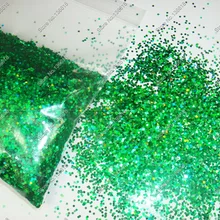 50 г-1 мм(1/2") голографический Лазер Темно-зеленый блеск шестиугольные блестки Spangle форма для украшения ногтей и блестки для рукоделия