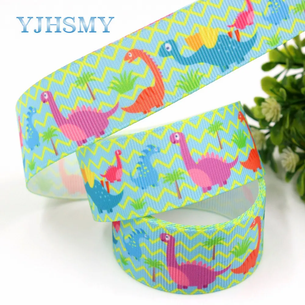 YJHSMY 181131 25 мм 10 ярдов мультфильм печатных grosgrain ленты DIY ручной работы свадебные